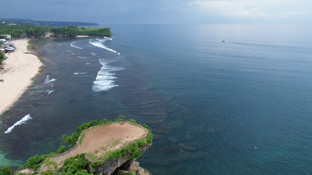 balangan beach from drone view